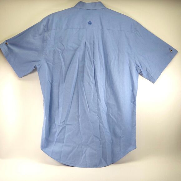 Peter Millar Med US Steel Button Down Comfort Polo Shirt Blue Country Club Golf - Picture 2 of 13